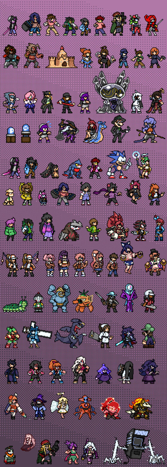 All My Rivals Base Sprites (so far)